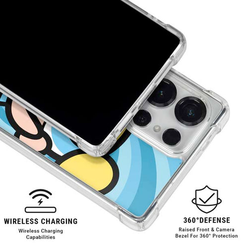 Cartoon Network Powerpuff Girls Bubbles Blue Hearts Galaxy S25 Ultra Clear Case